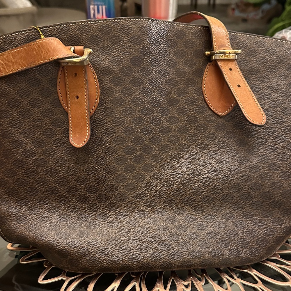 Celine Macadam Brown and Tan Leather Tote. Excellent condition! - Picture 13 of 13